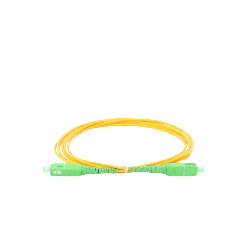 Jumper de Fibra Óptica Monomodo SC/APC-SC/APC Simplex de 2 Metros (6.56 Pies), 2mm