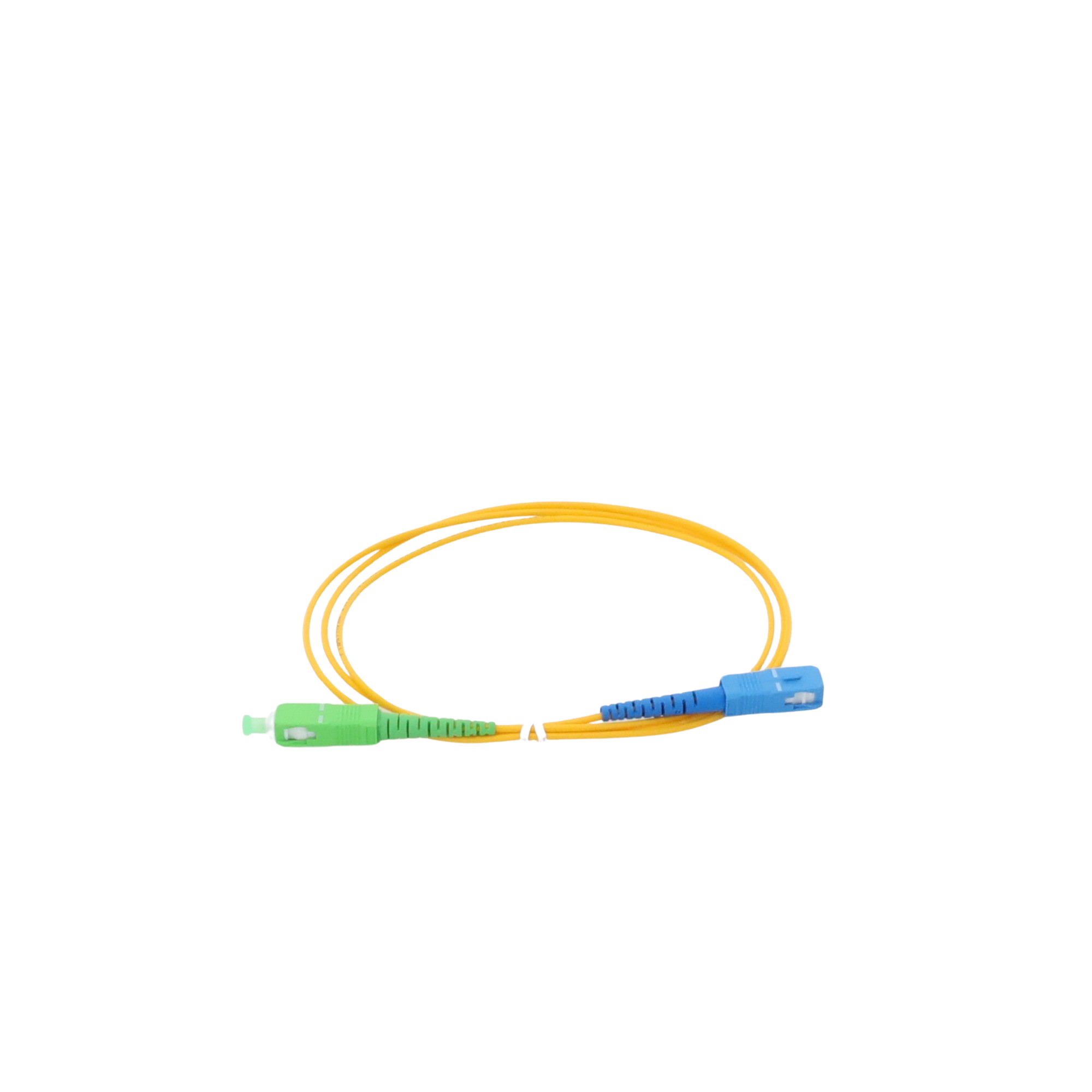 Jumper de Fibra Óptica Monomodo SC/APC-SC/UPC Simplex de 1 Metro (3.28 Pies), 2mm
