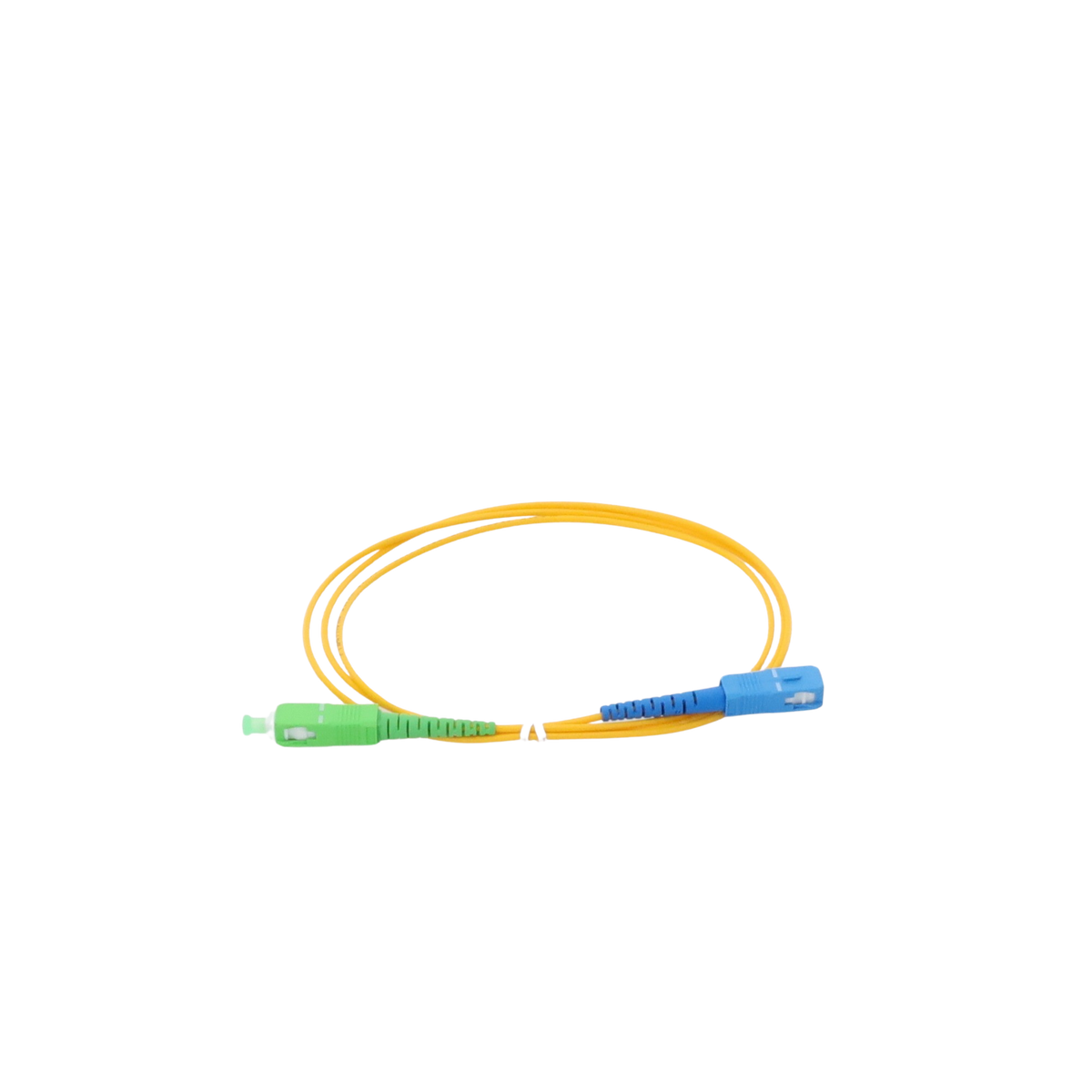 Jumper de Fibra Óptica Monomodo SC/APC-SC/UPC Simplex de 1 Metro (3.28 Pies), 2mm