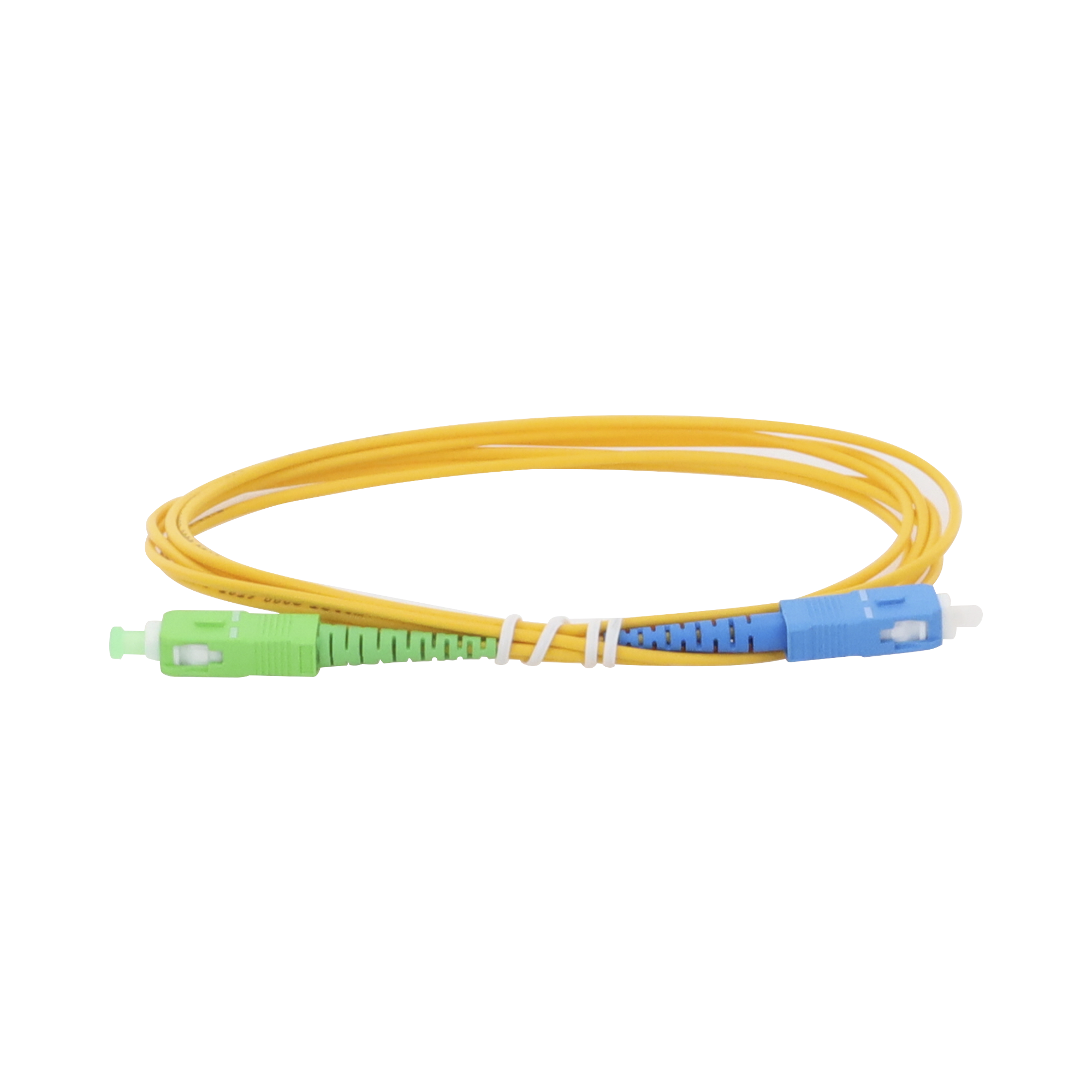 Jumper de Fibra Óptica Monomodo SC/APC-SC/UPC Simplex de 2 Metros (6.56 Pies), 2mm