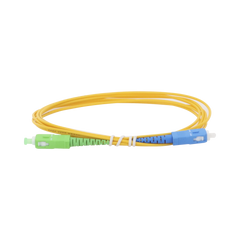 Jumper de Fibra Óptica Monomodo SC/APC-SC/UPC Simplex de 2 Metros (6.56 Pies), 2mm