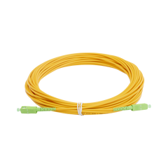 Jumper de Fibra Óptica Monomodo SC/APC - SC/APC Simplex, Color Amarillo, 15 Metros (49.21 Pies)