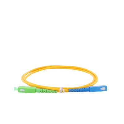 Jumper de Fibra Óptica Monomodo SC/APC-SC/UPC Simplex de 1 metro, 3mm