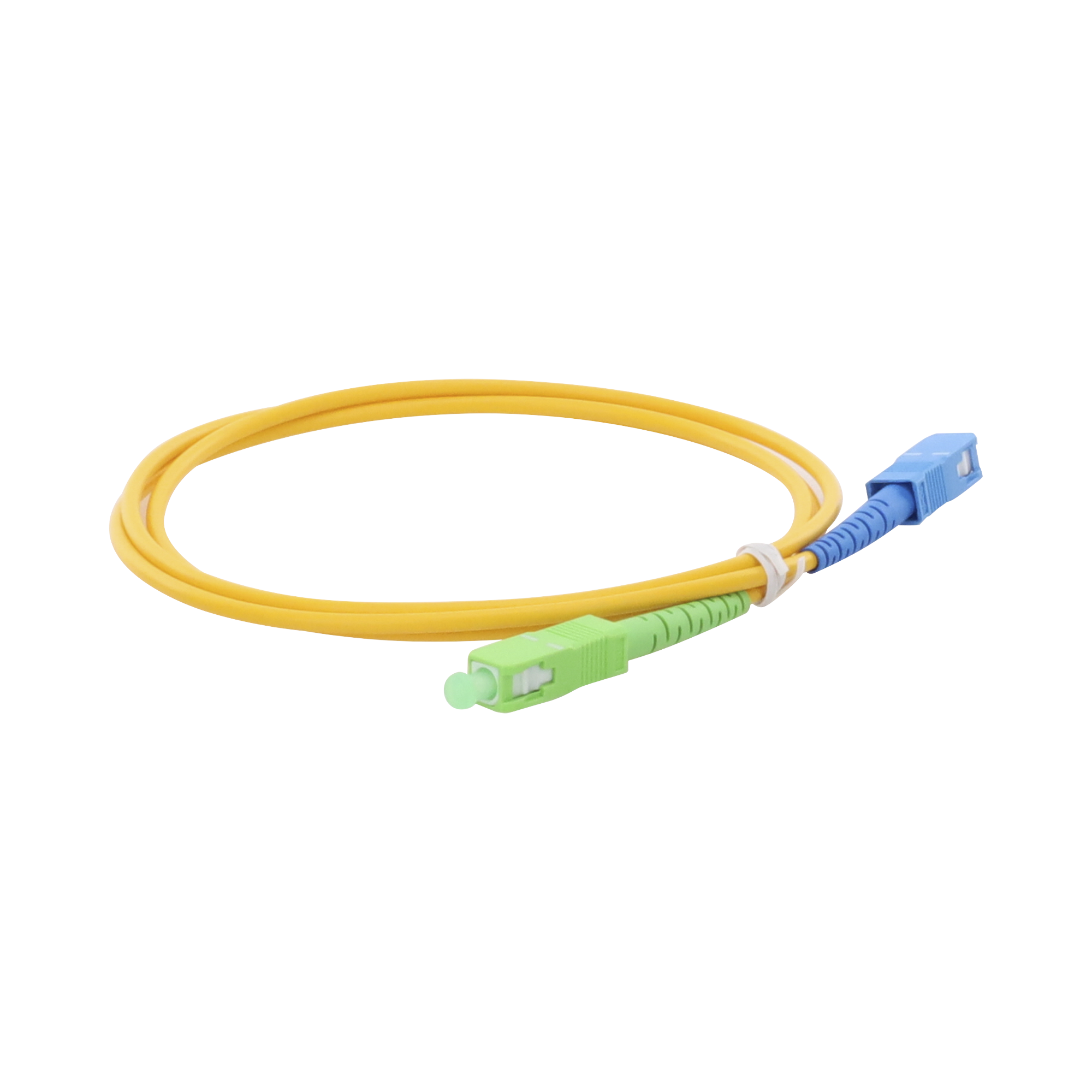 Jumper de Fibra Óptica Monomodo SC/APC-SC/UPC Simplex de 1 Metro (3.28 Pies), 3mm