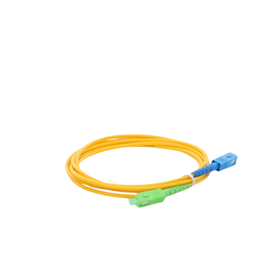 Jumper de Fibra Óptica Monomodo SC/APC-SC/UPC Simplex de 2 metros, 3mm