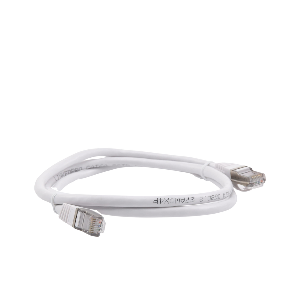 Patch Cord Cat6A 10G Blindado 1.0 Metro (3.28 Pies) Blanco