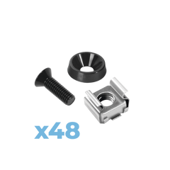 Juego de 48 Tornillos con 48 Arandelas y 48 Tuercas Enjauladas para Rack LINKED PRO