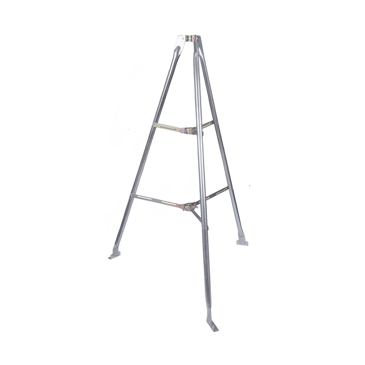 Montaje de tripie para exterior, altura total del tripie 1.52 m. Compatible con mástiles de hasta 3 m de largo 1  1/4 a 2" de diámetro