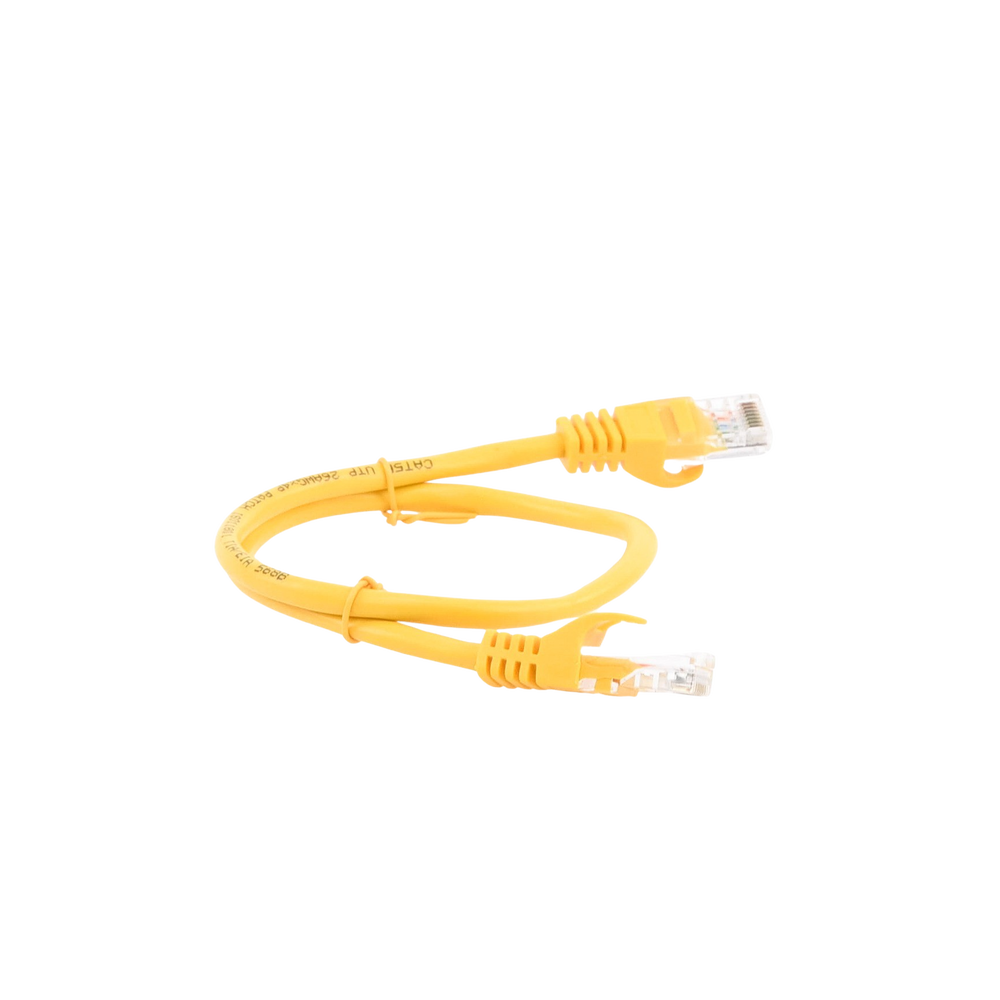Cable de Parcheo UTP Cat5e - 0.5 Metros (1.64 Pies) - Amarillo