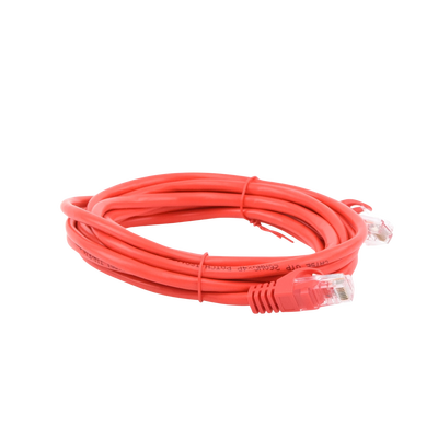 Cable de Parcheo UTP Cat5e - 3.0m. - Rojo