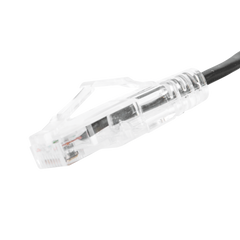 Cable de Parcheo Slim UTP Cat6 - 20 cm (7.87 Pulgadas) Negro Diámetro Reducido (28 AWG)