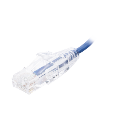 Cable de Parcheo Slim UTP Cat6 - 20 cm Azul Diámetro Reducido (28 AWG)