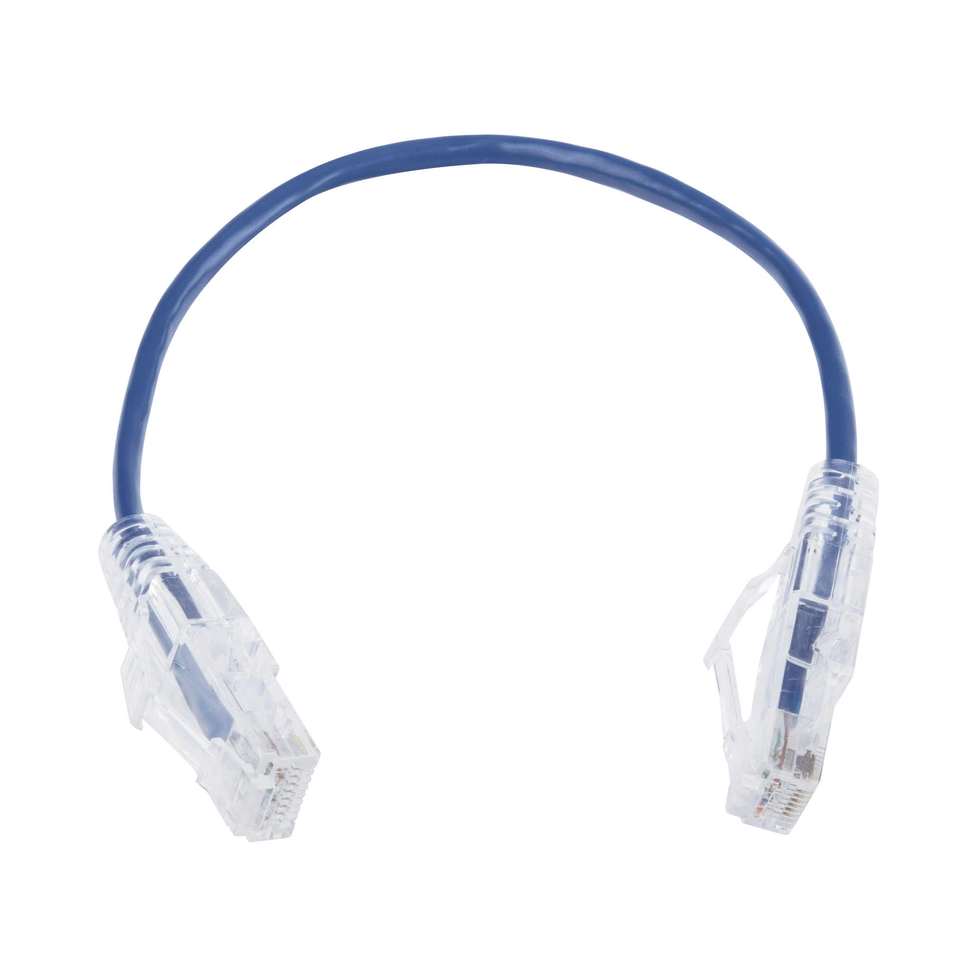 Cable de Parcheo Slim UTP Cat6 - 20 cm (7.87 Pulgadas) Azul Diámetro Reducido (28 AWG)