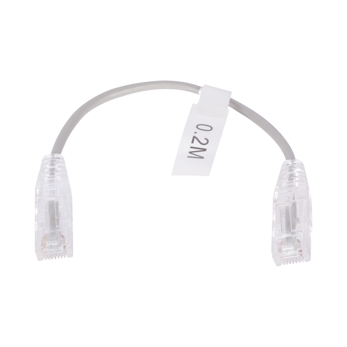 Cable de Parcheo Slim UTP Cat6 - 20 cm (7.87 Pulgadas) Gris Diámetro Reducido (28 AWG)