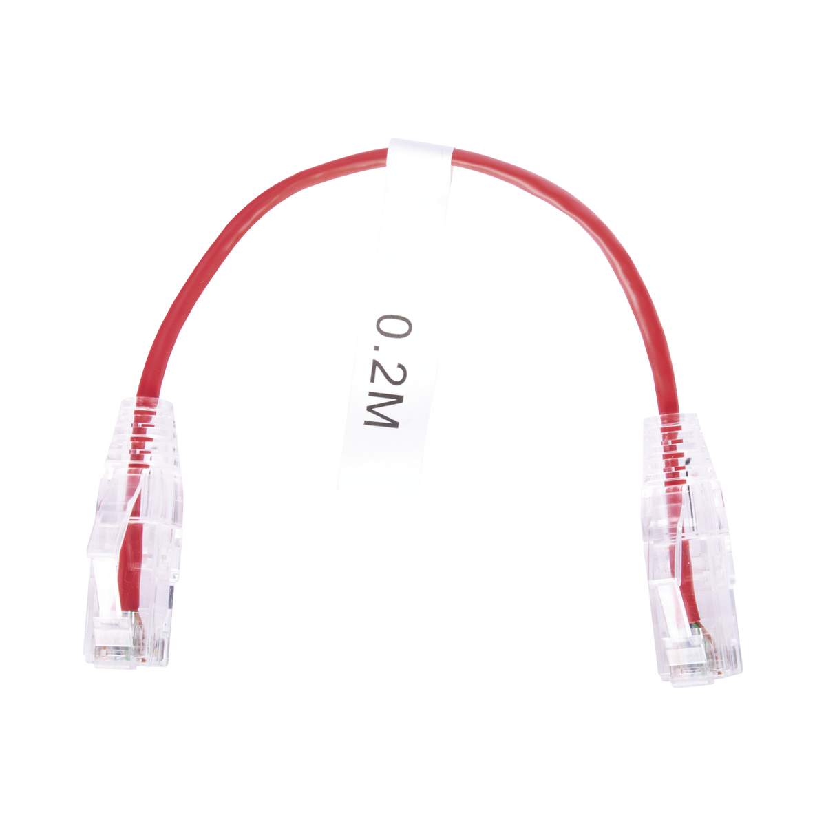 Cable de Parcheo Slim UTP Cat6 - 20 cm (7.87 Pulgadas) Rojo Diámetro Reducido (28 AWG)