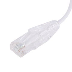 Cable de Parcheo Slim UTP Cat6 - 20 cm Blanco Diámetro Reducido (28 AWG)