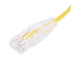 Cable de Parcheo Slim UTP Cat6 - 20 cm Amarillo Diámetro Reducido (28 AWG)