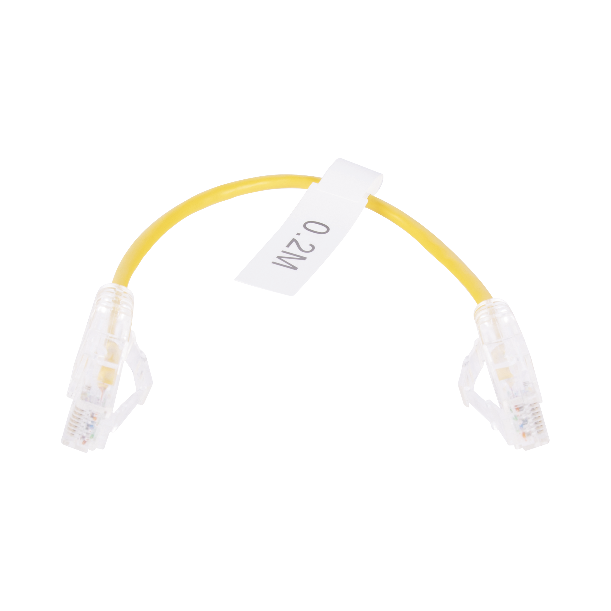 Cable de Parcheo Slim UTP Cat6 - 20 cm (7.87 Pulgadas) Amarillo Diámetro Reducido (28 AWG)