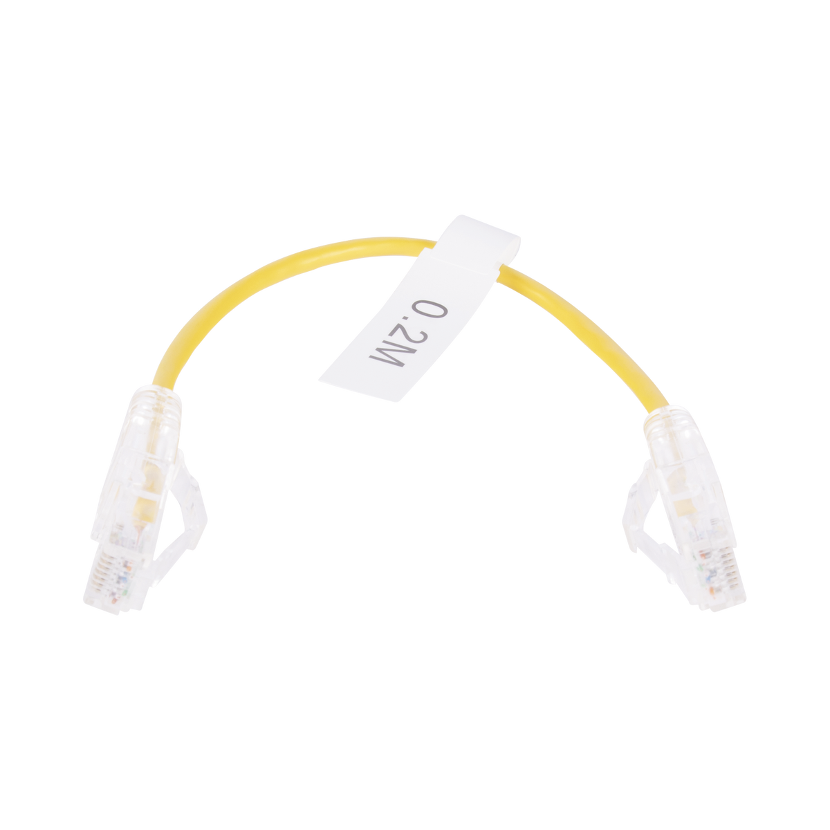 Cable de Parcheo Slim UTP Cat6 - 20 cm (7.87 Pulgadas) Amarillo Diámetro Reducido (28 AWG)