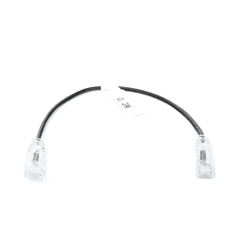 Cable de Parcheo Slim UTP Cat6 - 30 cm (11.81 Pulgadas) Negro Diámetro Reducido (28 AWG)