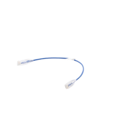 Cable de Parcheo Slim UTP Cat6 - 30 cm Azul Diámetro Reducido (28 AWG)