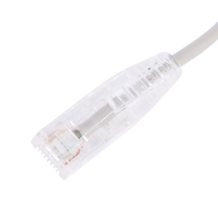 Cable de Parcheo Slim UTP Cat6 - 30 cm Gris Diámetro Reducido (28 AWG)