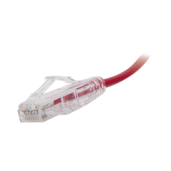 Cable de Parcheo Slim UTP Cat6 - 30 cm Rojo Diámetro Reducido (28 AWG)