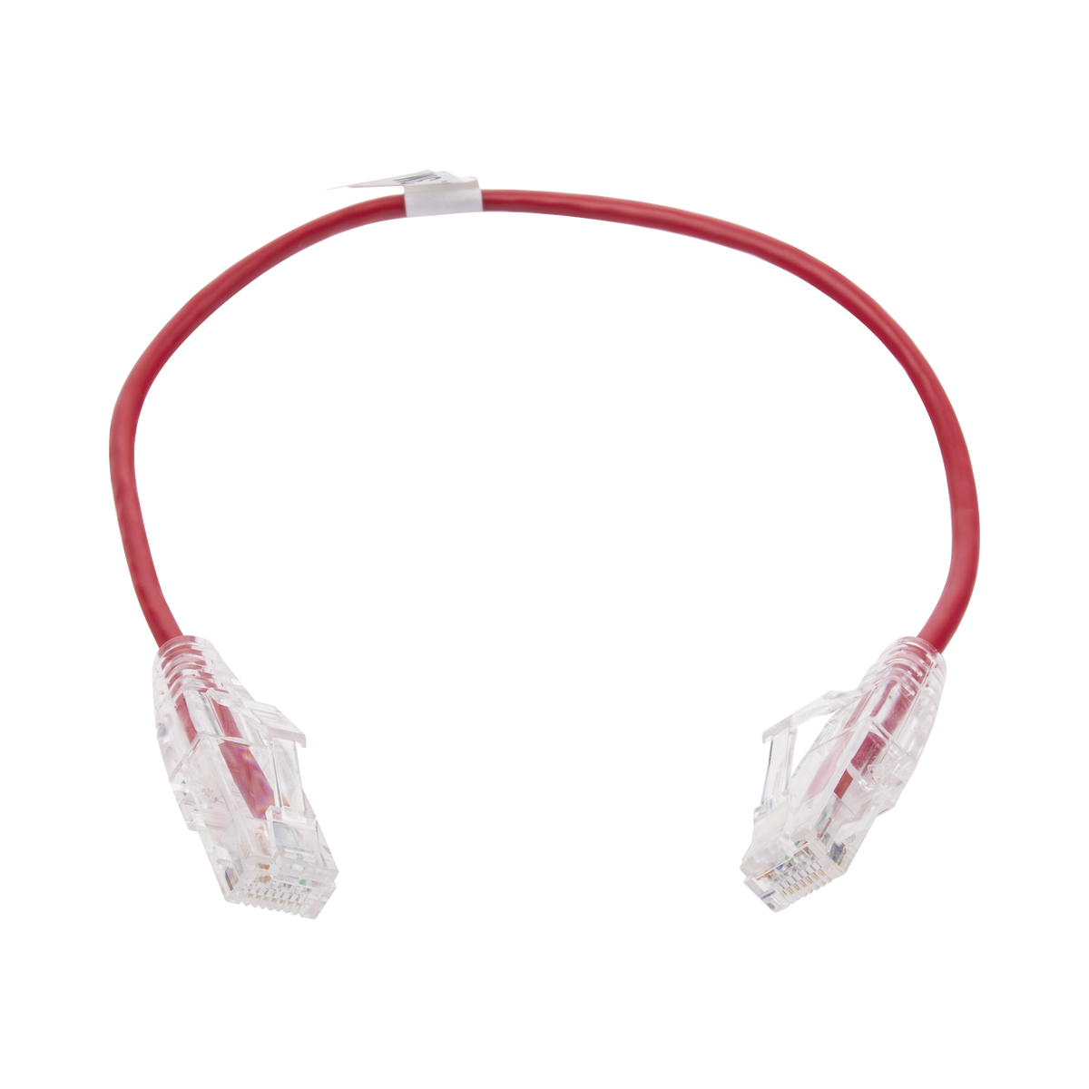 Cable de Parcheo Slim UTP Cat6 - 30 cm (11.81 Pulgadas) Rojo Diámetro Reducido (28 AWG)