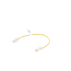 Cable de Parcheo Slim UTP Cat6 - 30 cm (11.81 Pulgadas) Amarillo Diámetro Reducido (28 AWG)