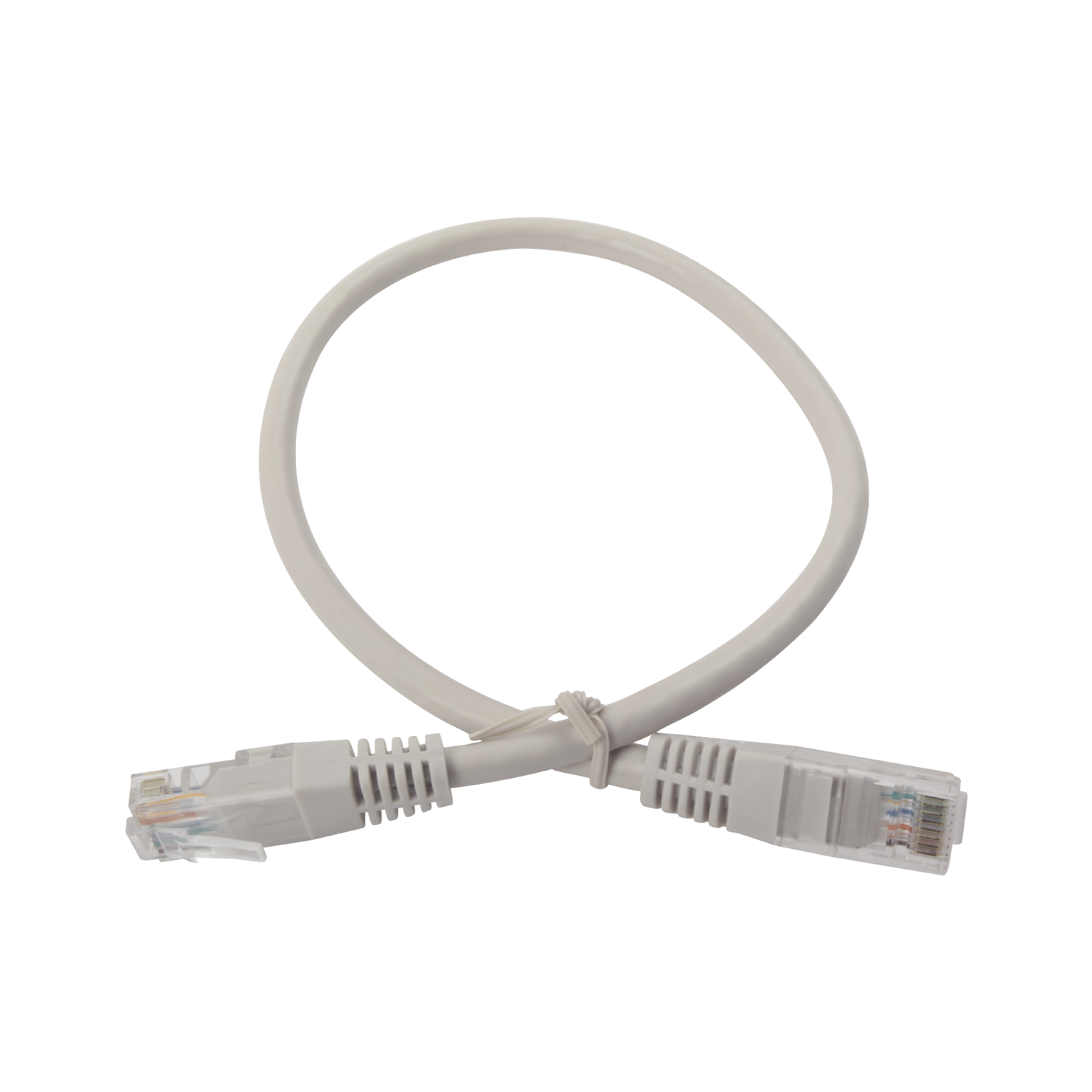 Cable de Parcheo UTP Cruzado Cat6 0.4 Metros (1.31 Pies) - Gris