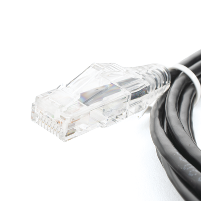 Cable de Parcheo Slim UTP Cat6 - 1 metro, Negro, Diámetro Reducido (28 AWG)