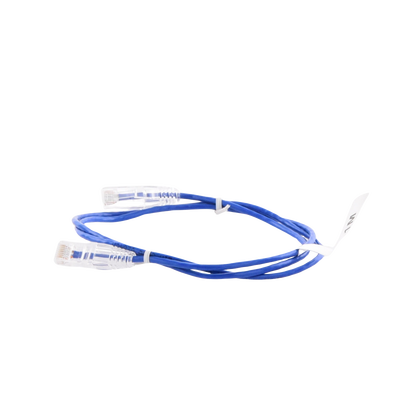 Cable de Parcheo Slim UTP Cat6 - 1 metro, Azul, Diámetro Reducido (28 AWG)
