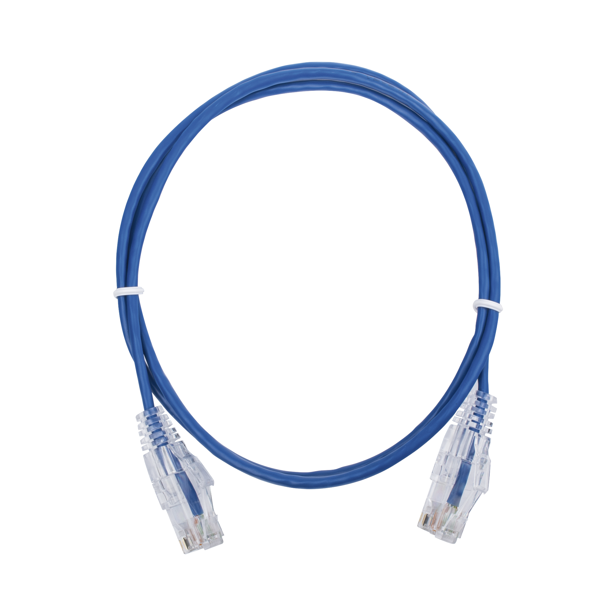 Cable de Parcheo Slim UTP Cat6 - 1 Metro (3.28 Pies), Azul, Diámetro Reducido (28 AWG)