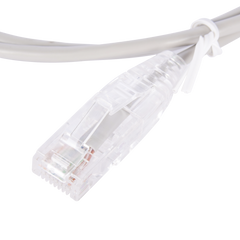 Cable de Parcheo Slim UTP Cat6 - 1 Metro (3.28 Pies), Gris, Diámetro Reducido (28 AWG)