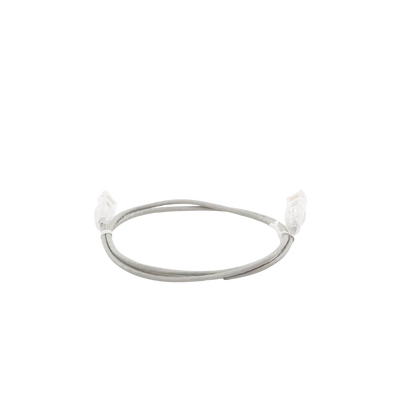 Cable de Parcheo Slim UTP Cat6 - 1 metro, Gris, Diámetro Reducido (28 AWG)