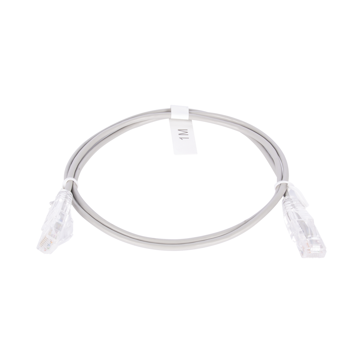Cable de Parcheo Slim UTP Cat6 - 1 Metro (3.28 Pies), Gris, Diámetro Reducido (28 AWG)