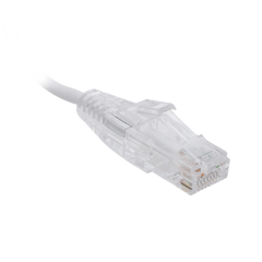 Cable de Parcheo Slim UTP Cat6 - 1 Metro (3.28 Pies), Blanco, Diámetro Reducido (28 AWG)