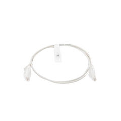 Cable de Parcheo Slim UTP Cat6 - 1 Metro (3.28 Pies), Blanco, Diámetro Reducido (28 AWG)