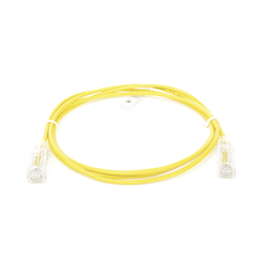 Cable de Parcheo Slim UTP Cat6 - 1 Metro (3.28 Pies), Amarillo, Diámetro Reducido (28 AWG)