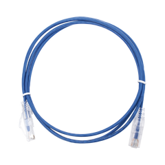 Cable de Parcheo Slim UTP Cat6 - 1.5 Metros (4.92 Pies) Azul Diámetro Reducido (28 AWG)