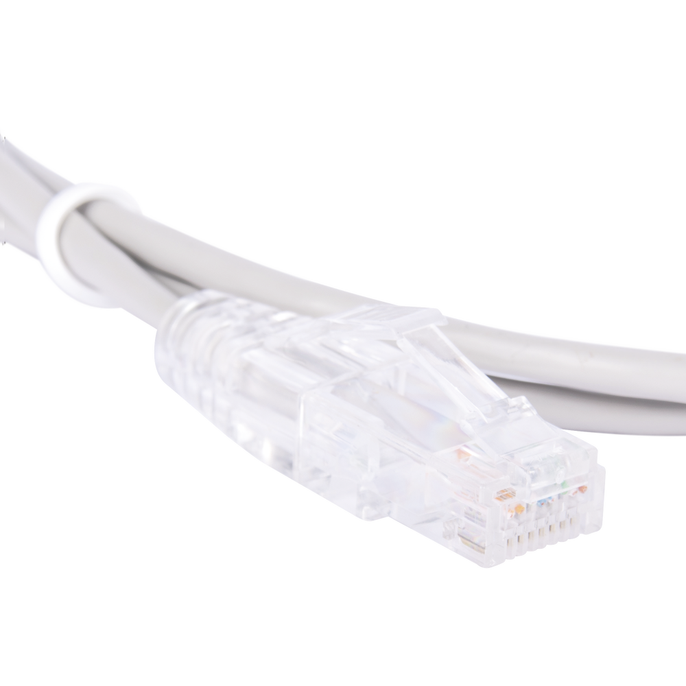 Cable de Parcheo Slim UTP Cat6 - 1.5 Metros (4.92 Pies) Gris Diámetro Reducido (28 AWG)
