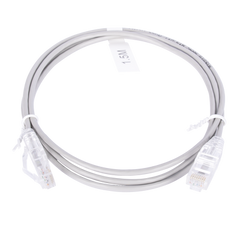 Cable de Parcheo Slim UTP Cat6 - 1.5 m Gris Diámetro Reducido (28 AWG)