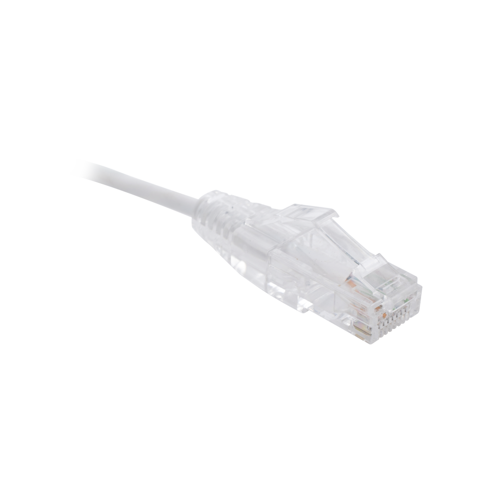 Cable de Parcheo Slim UTP Cat6 - 1.5 Metros (4.92 Pies) Blanco Diámetro Reducido (28 AWG)