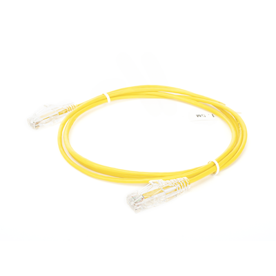 Cable de Parcheo Slim UTP Cat6 - 1.5 m Amarillo Diámetro Reducido (28 AWG)