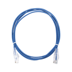 Cable de Parcheo Slim UTP Cat6 - 2 Metros (6.56 Pies) Azul Diámetro Reducido (28 AWG)