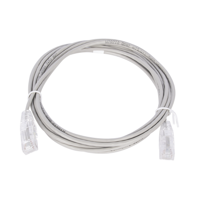 Cable de Parcheo Slim UTP Cat6 - 2 m Gris Diámetro Reducido (28 AWG)