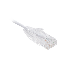 Cable de Parcheo Slim UTP Cat6 - 2 Metros (6.56 Pies) Blanco Diámetro Reducido (28 AWG)