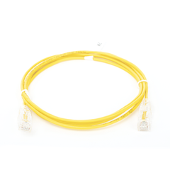 Cable de Parcheo Slim UTP Cat6 - 2 Metros (6.56 Pies) Amarillo Diámetro Reducido (28 AWG)