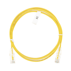 Cable de Parcheo Slim UTP Cat6 - 2 m Amarillo Diámetro Reducido (28 AWG)