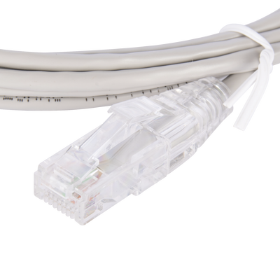 Cable de Parcheo Slim UTP Cat6 - 3 m Gris Diámetro Reducido (28 AWG)